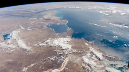 A view of the Volga River from space