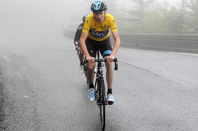 Overall race leader Chris Froome (Sky)