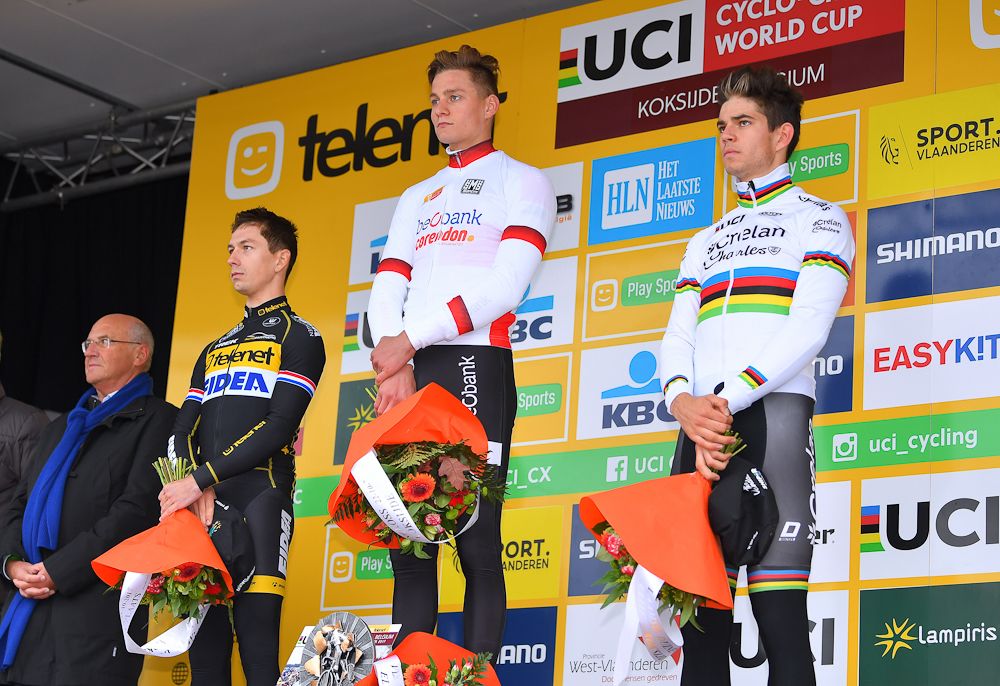 Lars van der Haar, Mathieu van der Poel and Wout van Aert