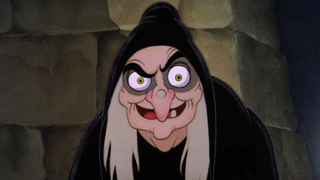 The Evil Queen as an old woman in Snow White