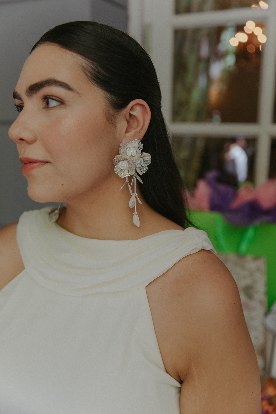 Who What Wear editor Ana Escalante shows of her glowing bridal makeup.