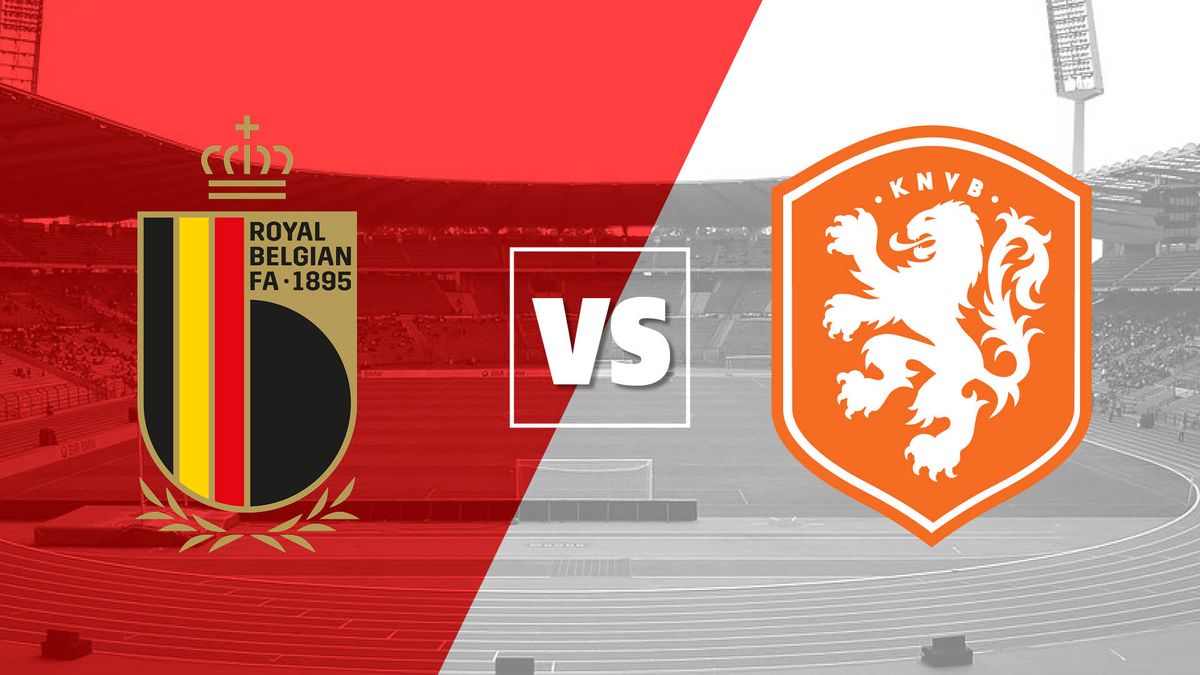 Belgium vs Netherlands international football crests