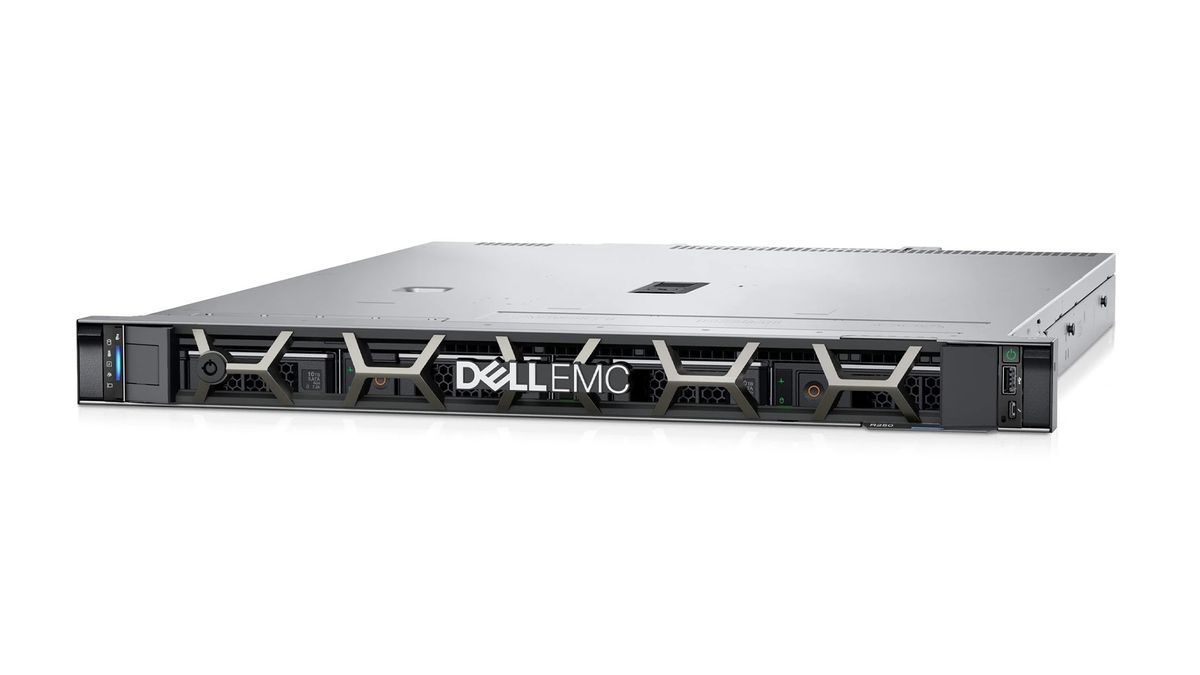 A photograph of the Dell EMC PowerEdge R250 