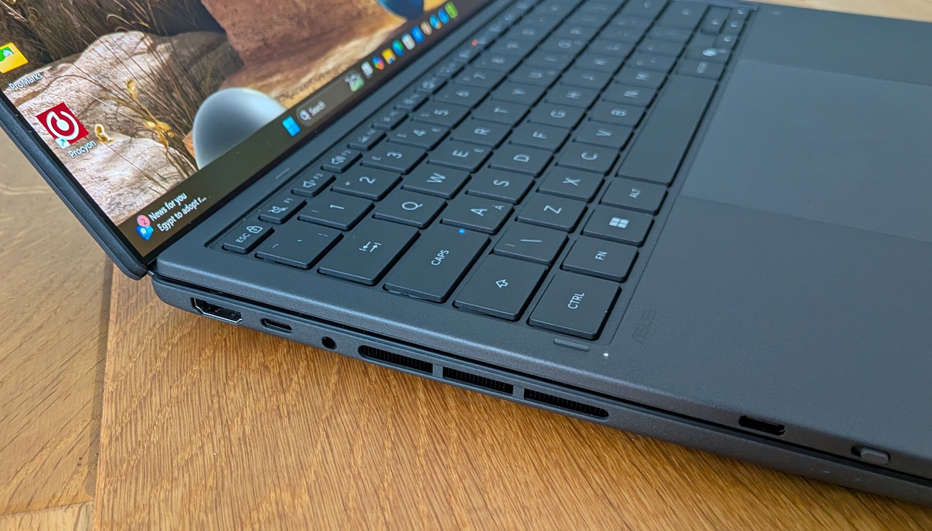 The Asus Zenbook Duo 2026 on a desk