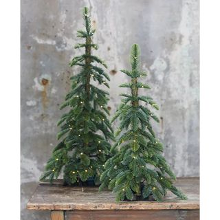 Mini faux Christmas trees