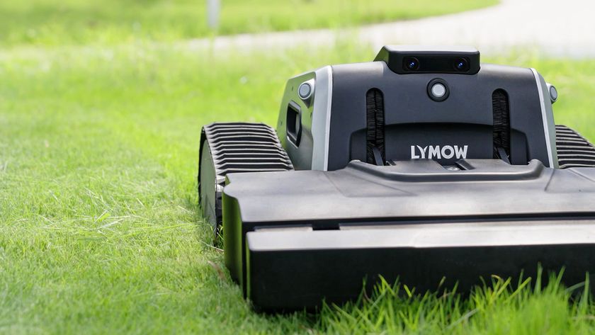 Lymow One lawnbot mowing some grass