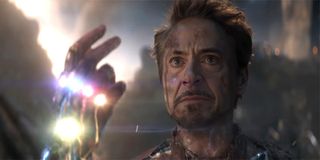 Tony Stark using the Infinity Stones in Avengers: Endgame