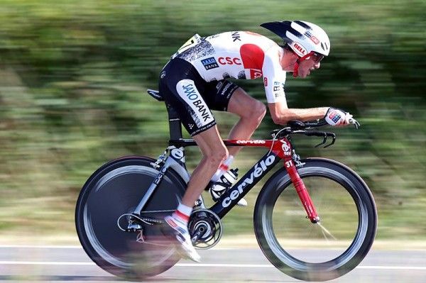 Fr&auml;nk Schleck (CSC-Saxo Bank) showed his relative weakness in the time trial by finishing 54th.
