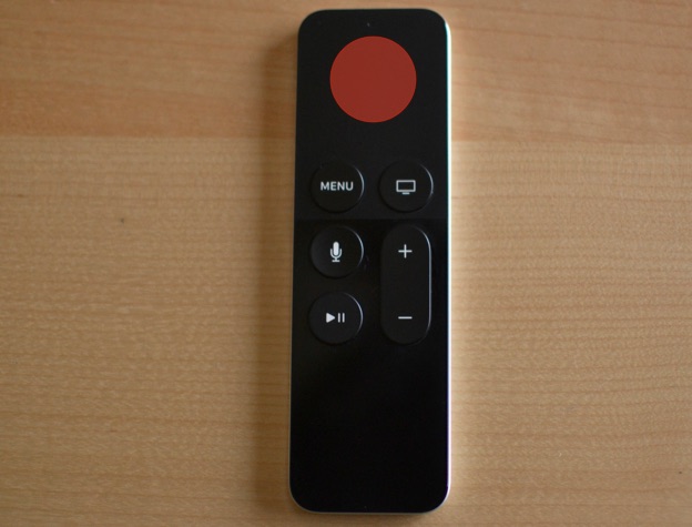 Pressing the Siri trackpad
