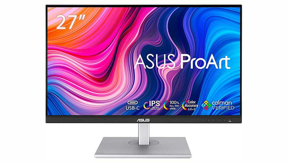 Product shot of Asus ProArt 27 PA278CV, one of the best monitors for MacBook Pro