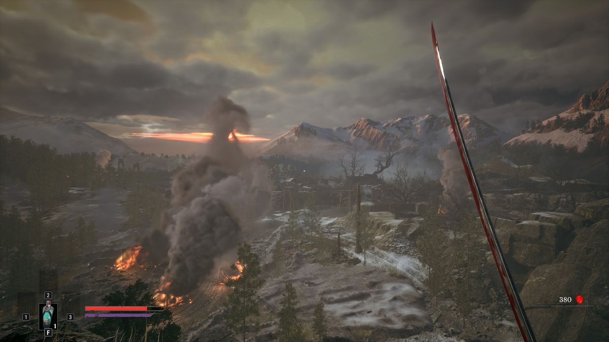 Looking over a smoking battlefield in Valor Mortis