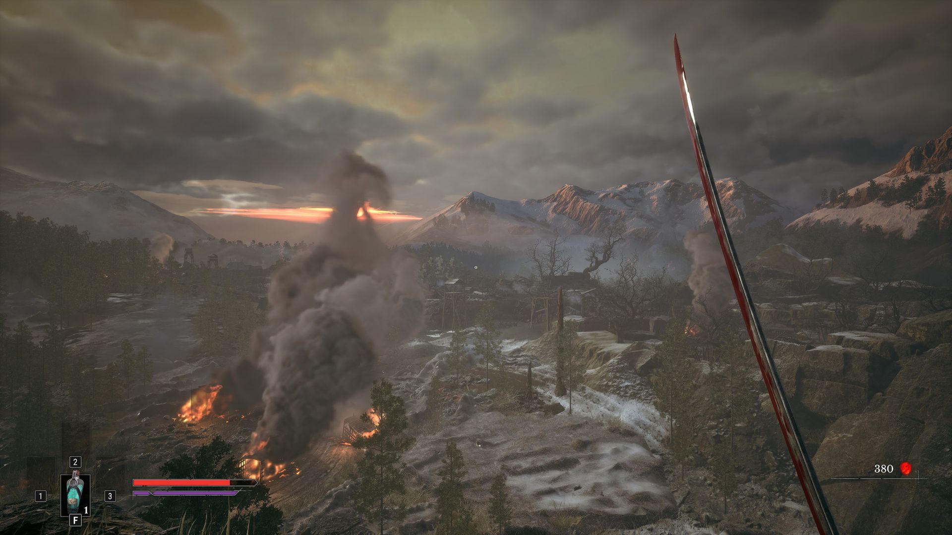 Looking over a smoking battlefield in Valor Mortis