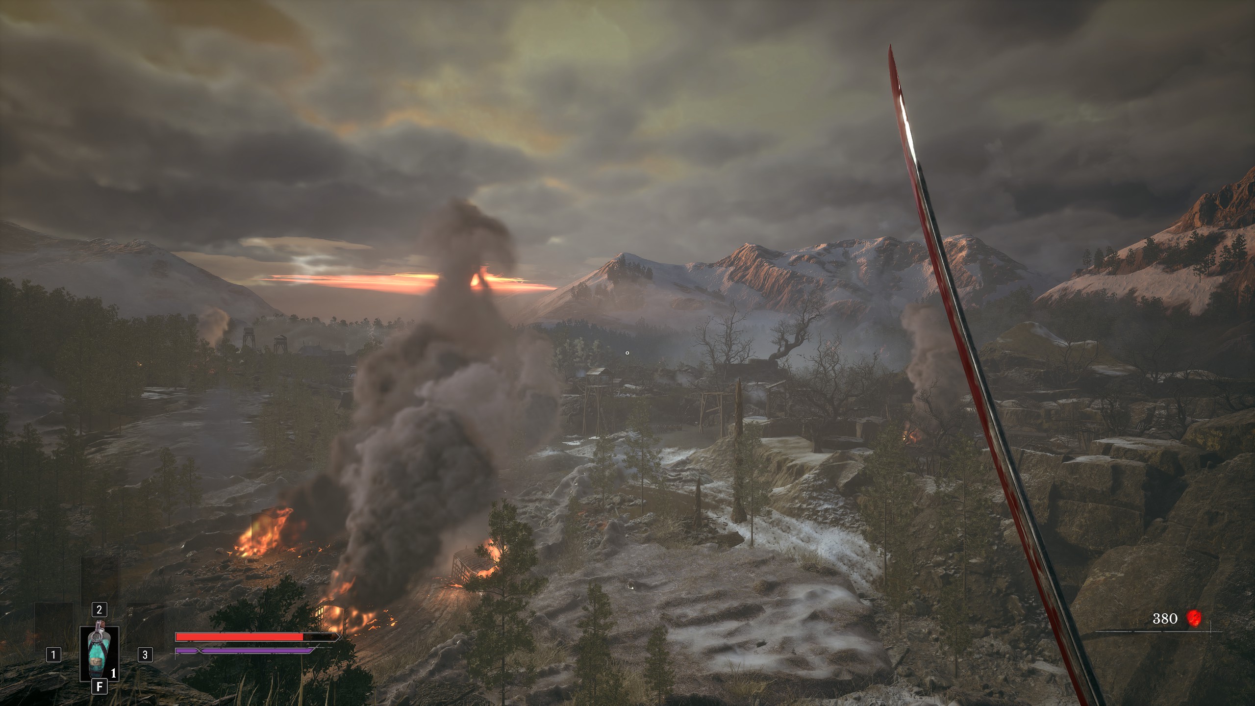 Looking over a smoking battlefield in Valor Mortis