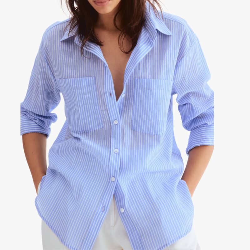 Image of blue stripe shirt