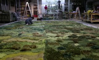 The artist's carpet factory on the outskirts of Buenos Aries is a long way out of the European fashion and art loops