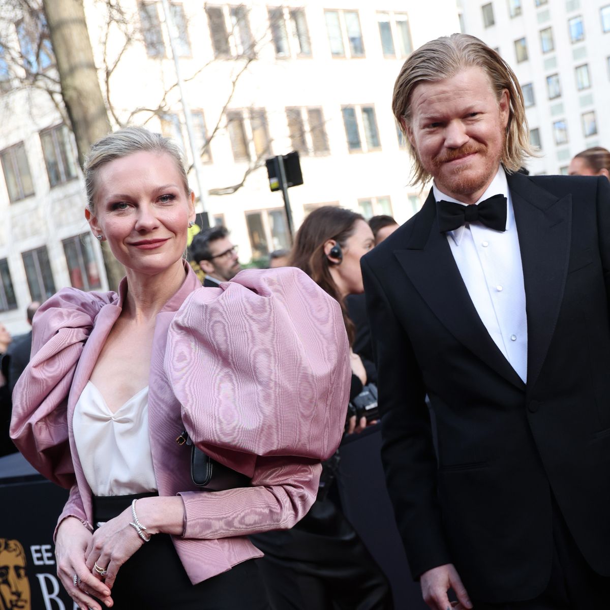 Kirsten Dunst and Jesse Plemons attend the 2026 EE BAFTA Film Awards