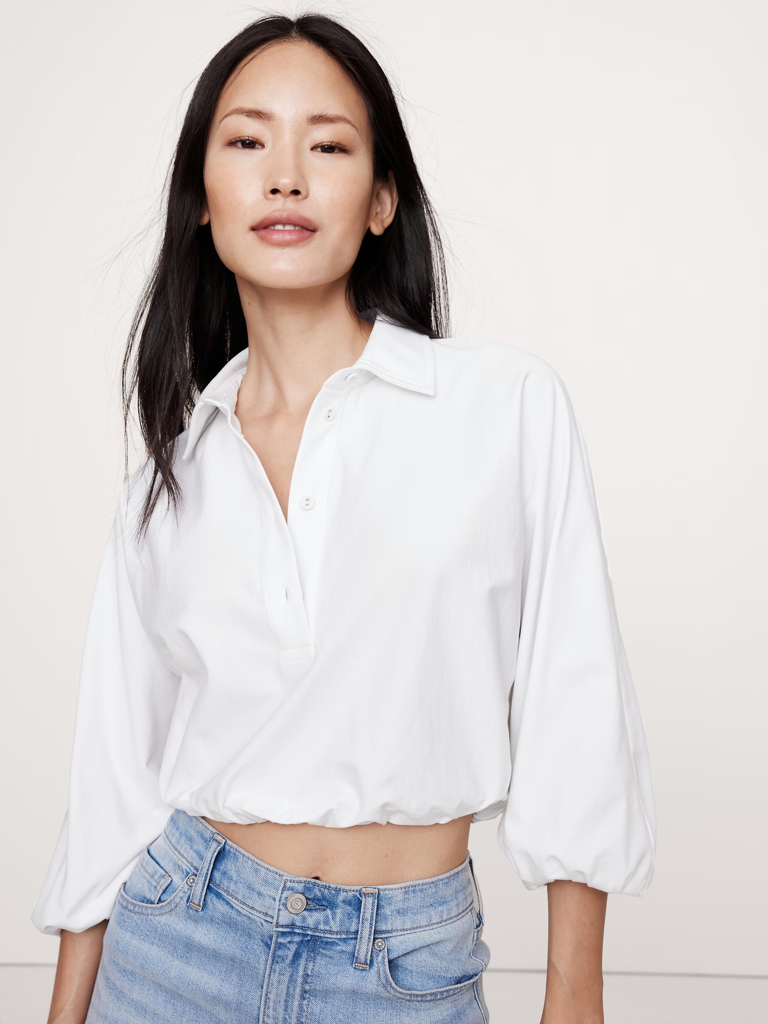 Banana Republic, Cotton Cropped Polo