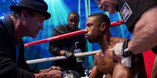 Rocky Balboa cornering Adonis Creed in Creed II