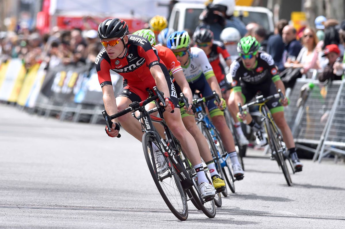 The peloton comes through for another lap