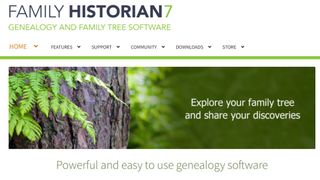 Website screenshot for Family Historian