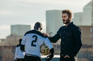 Save Our Squad sees David Beckham taking football sessions in East London.