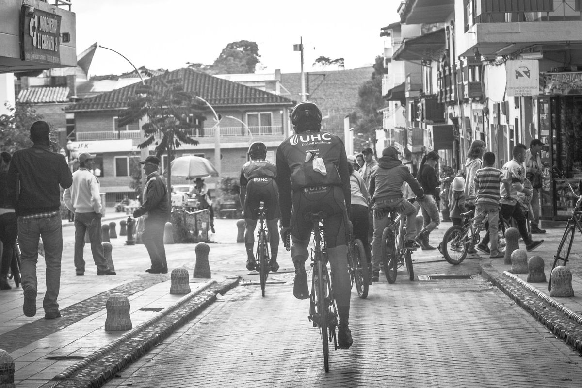 UnitedHealthcare train in the hills of Colombia