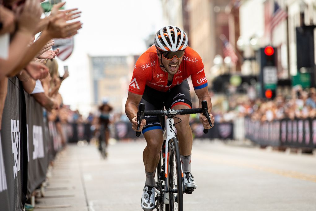 Ty Magner in flight at the US Pro Road Race