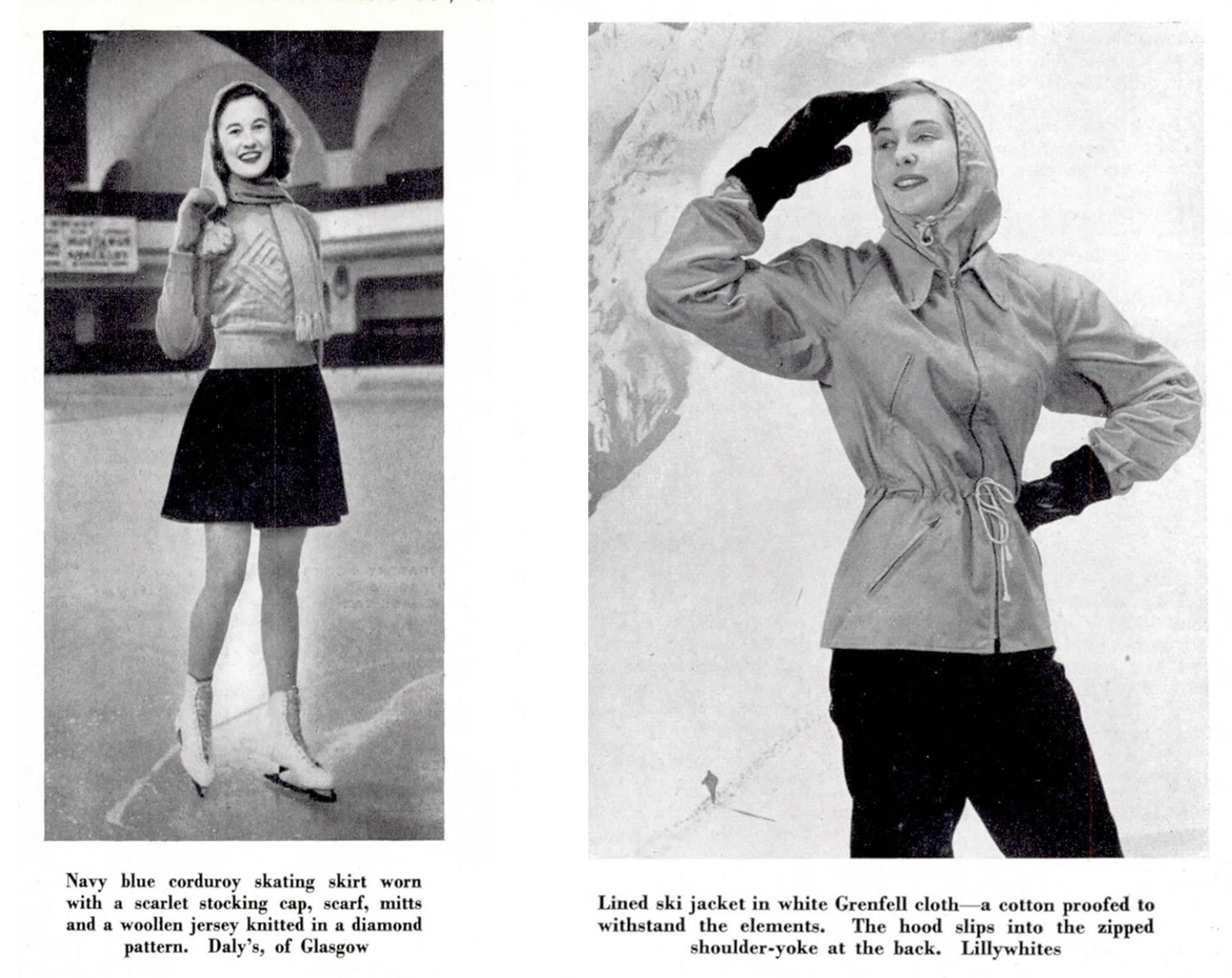 Archival fashion pages from Country Life magazine