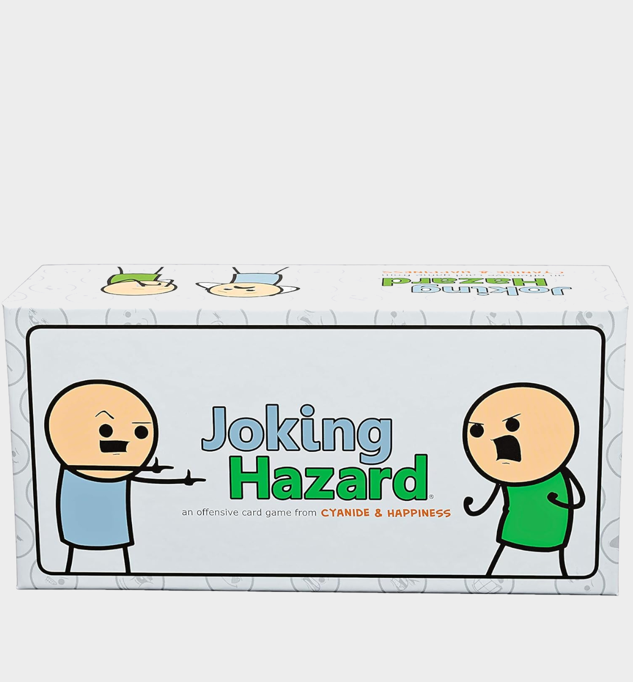 Joking Hazard box on a plain background