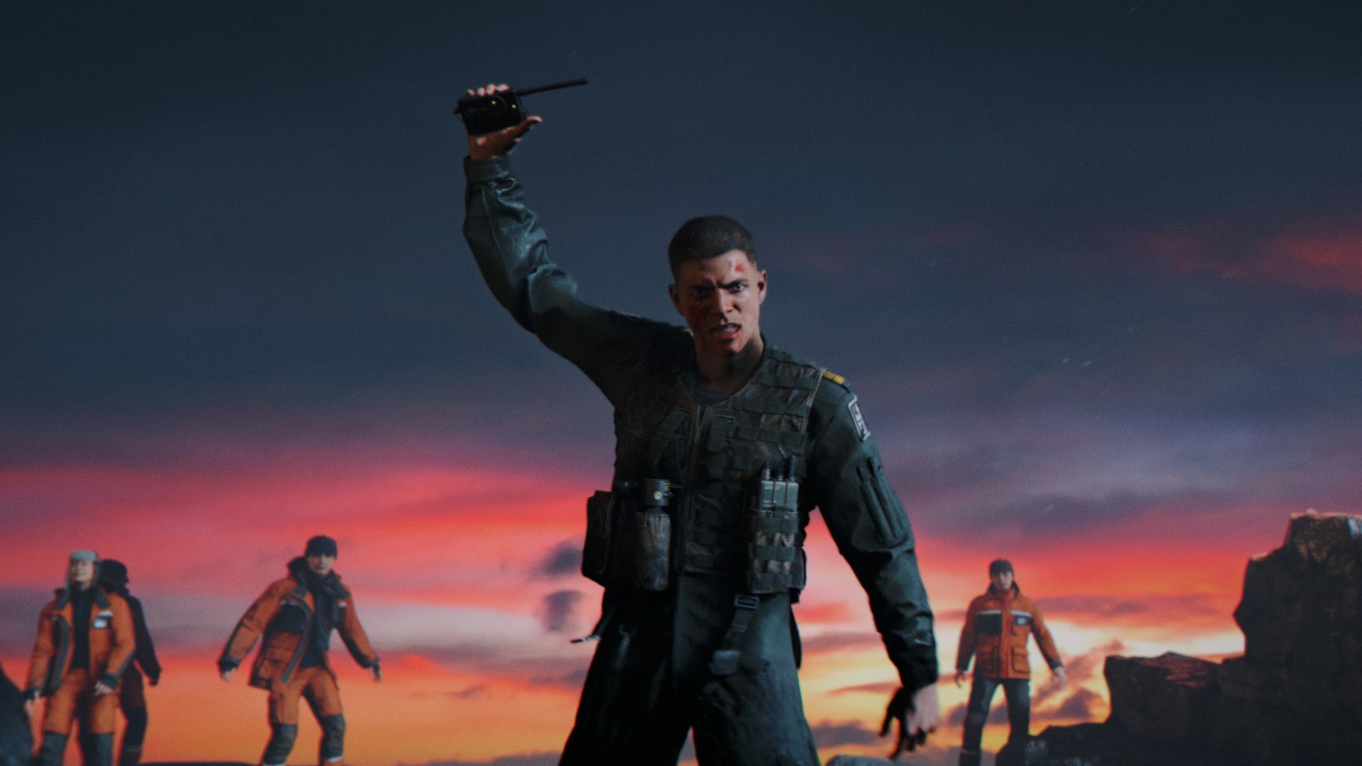 Bond holding a detonator 