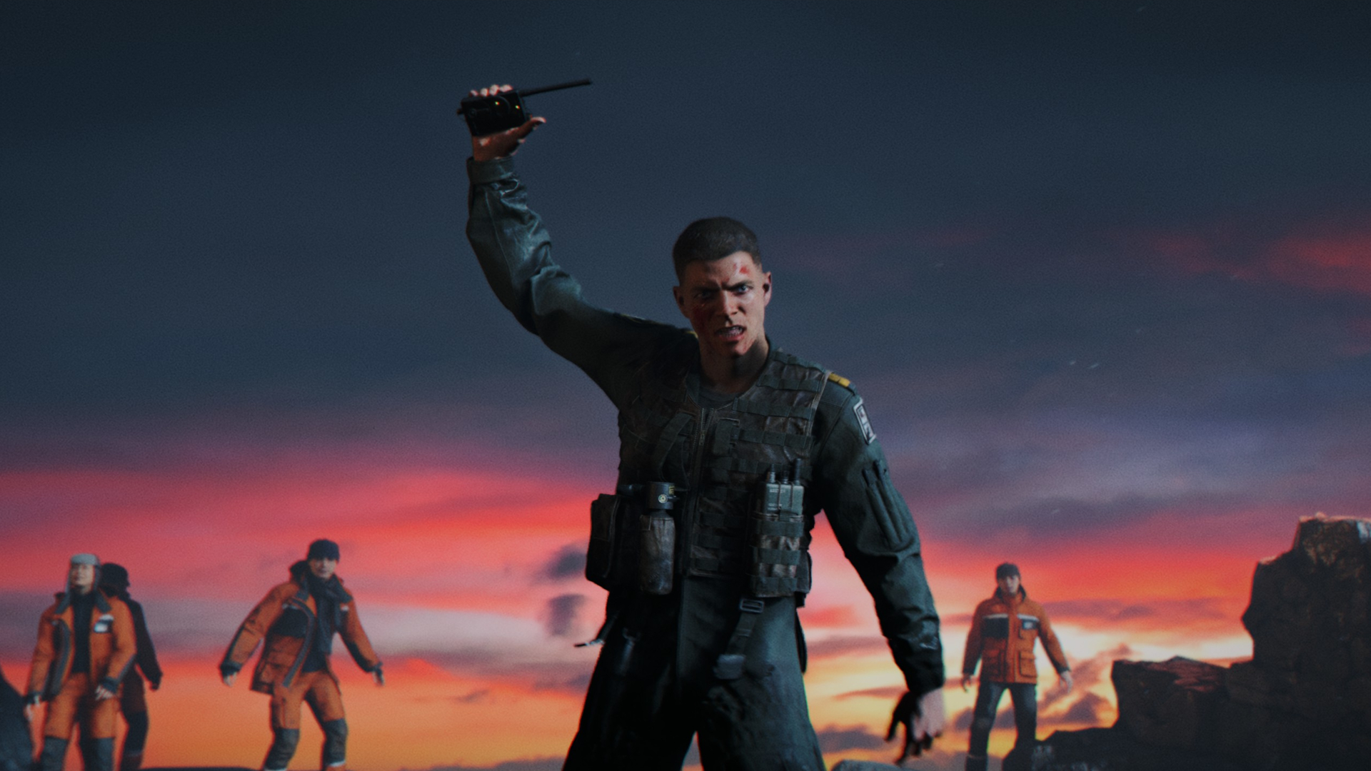 Bond holding a detonator 