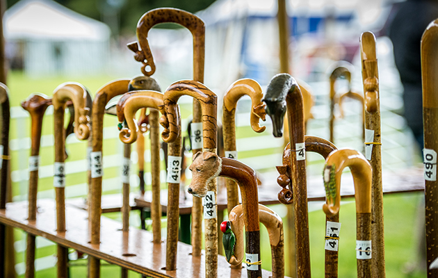 A wonderful array of walking sticks was on display amongst a variety of other country items at the rural show