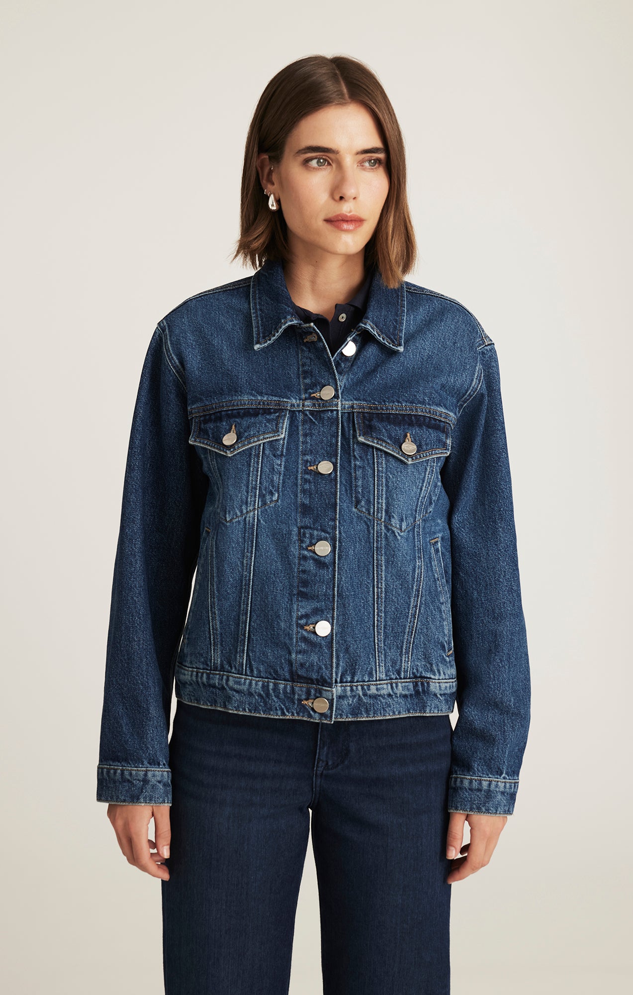 Ruby Denim Jacket in Dark Blue Icon - Xxs