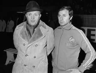 France coaches Stefan Kovacs and Michel Hidalgo in November 1973.