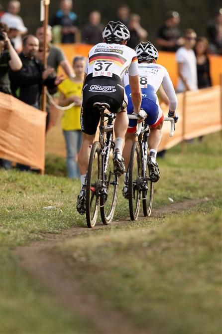 German champion Philipp Walsleben and World Cup leader Lars van der Haar rode away from the field on the second lap and remained off the front through to the finish