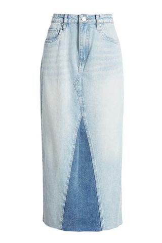 Patchwork Denim Skirt