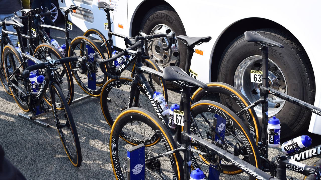 All seven of Deceuninck-QuickStep's riders raced on the new Specialized Roubaix