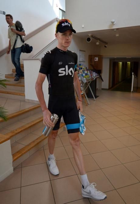 Team Sky's Chris Froome had a date with the media