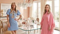 Nicky and Kathy Hilton in Kathy's home for their new ruggable collection