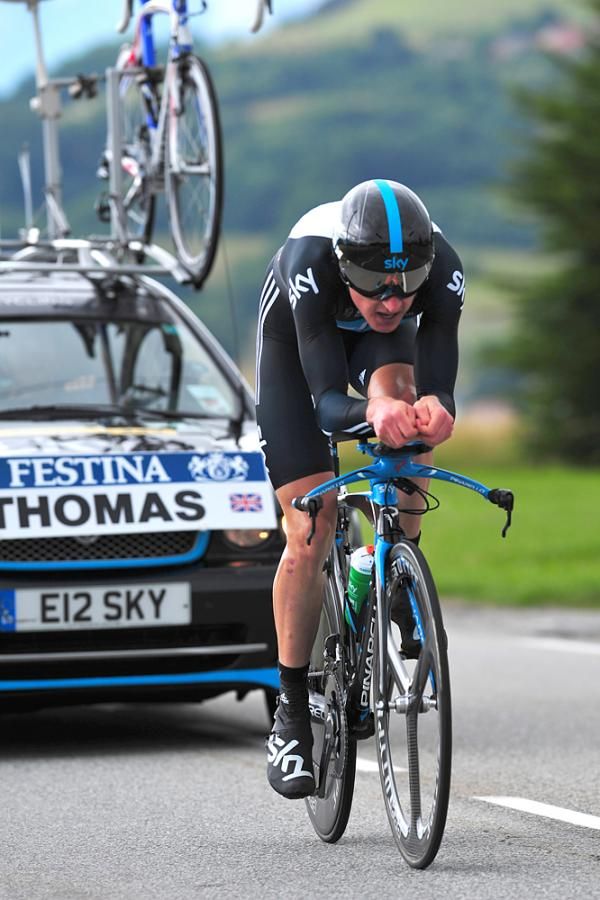 Geraint Thomas (Sky) posted solid times
