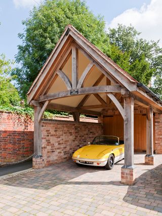 single oak frame carport