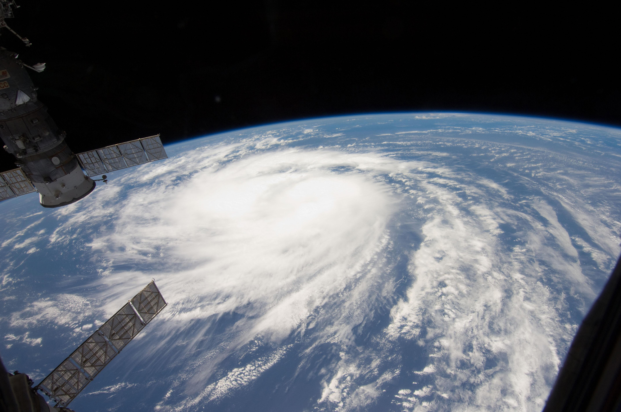 Katia was a tropical storm gathering energy over the Atlantic Ocean when one of the Expedition 28 crew took this photo on Aug. 31, 2011, from aboard the International Space Station.