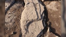 The geometric Pictish carvings on this stone date to the fifth or sixth centuries.