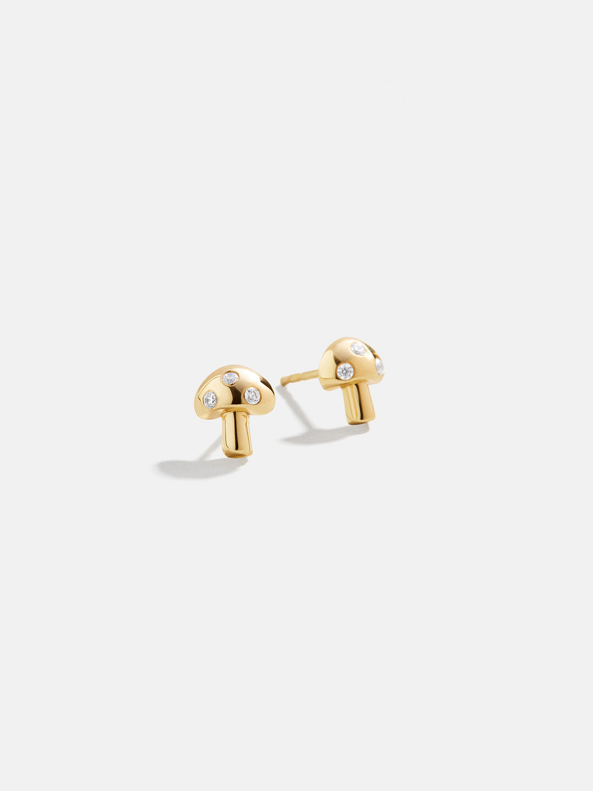18k Gold Just for Fun Earrings - Mushroom