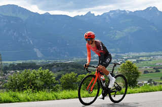 VILLARS-SUR-OLLON, SWITZERLAND - JUNE 16: Thomas Pidcock of The United Kingdom and Team INEOS Grenadiers sprints during the 87th Tour de Suisse 2024, Stage 8 a 15.7km individual time trial stage from Aigle to Villars-sur-Ollon 1249m / #UCIWT / on June 16, 2024 in Villars-sur-Ollon, Switzerland. (Photo by Tim de Waele/Getty Images)