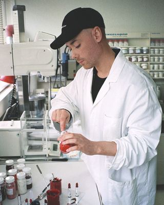 Thom Walker in the lab