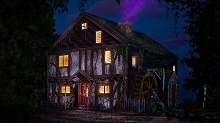 The exterior of the Hocus Pocus House 