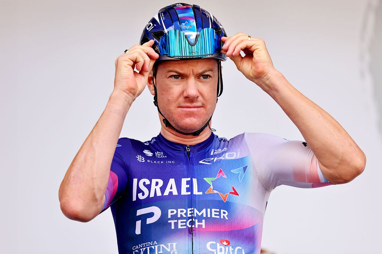 ARNSBERG GERMANY AUGUST 26 Simon Clarke of Australia and Team Israel Premier Tech prior to the 38th Deutschland Tour 2023 Stage 3 a 1738km stage from Arnsberg to Essen UCIWT on August 26 2023 in Arnsberg Germany Photo by Christof KoepselGetty Images