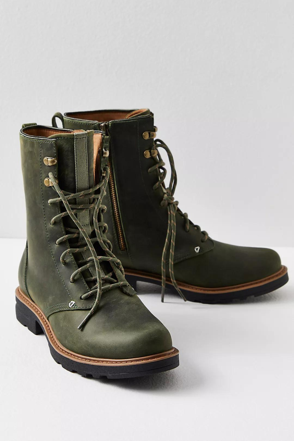 green combat boots