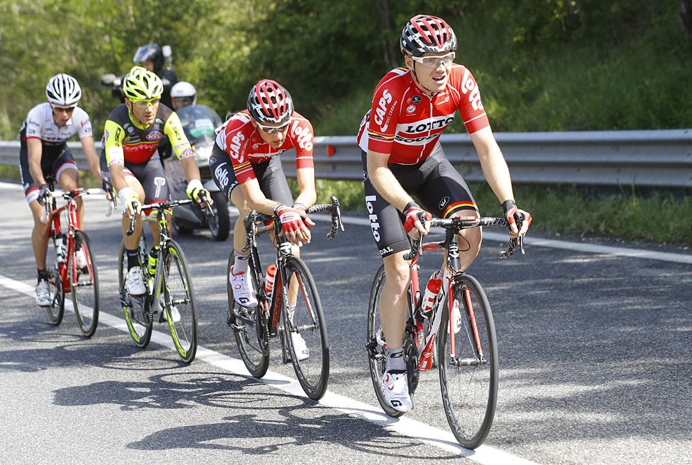 Two Lotto Soudal riders made the day's breakaway
